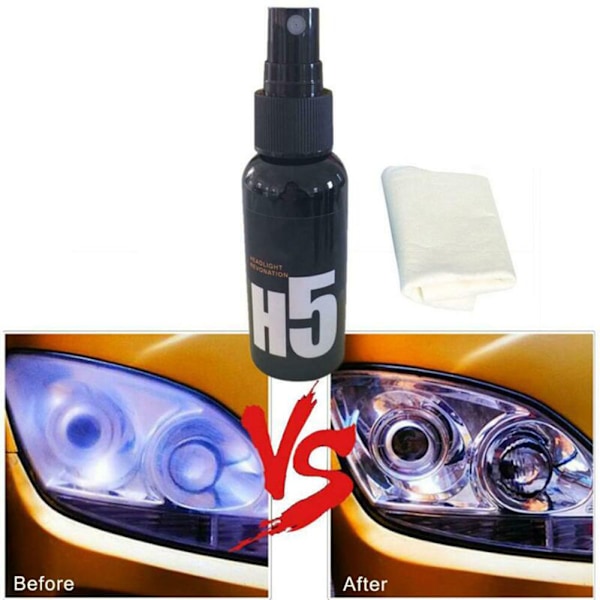 50ml Bilfrontlys Vedlikehold Rengjøring Retreading Agent Spray Polish Reparasjonsvæske