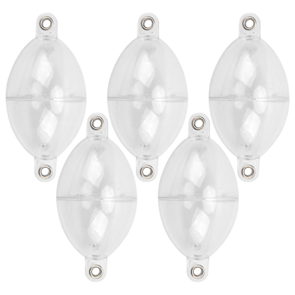 5 stk Fiskebobler Hav Grov Overflate Kontroller Fiske Flyte Ball Fiskeutstyr Transparent Hvit
