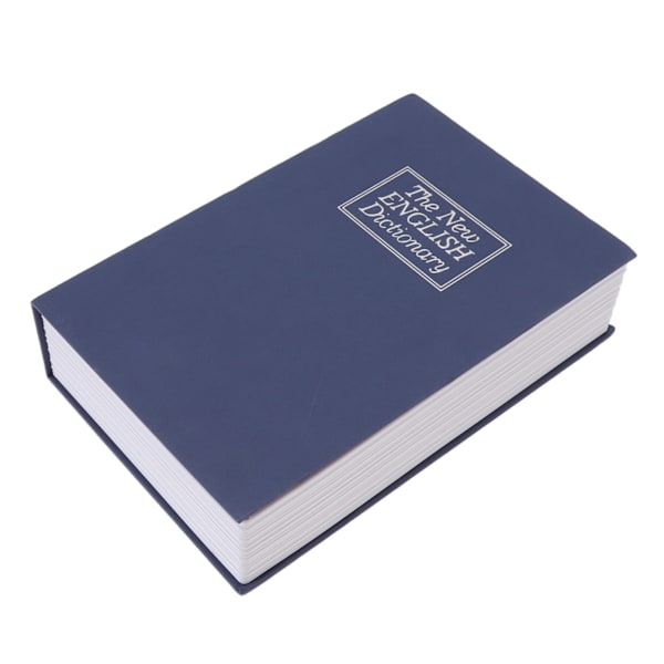 BEMS ordbog mønt sparegris i rustfrit stål realistisk aflåselig bog pengeskab med nøgle til møntopbevaring blå