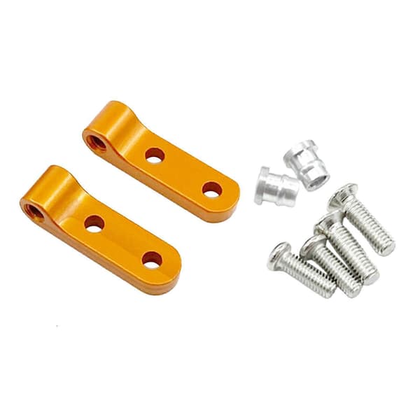 2x bakre støtdemperfester passer Kompatibel med WPL D12 D42 1/10 lastebil bil DIY deler gull 2 Pcs
