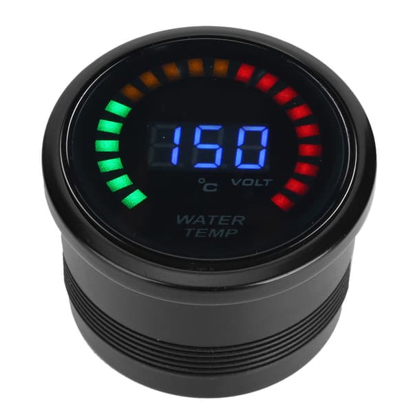 Digital LED Bil Vandtemperaturmåler Temperaturmåler m. Sensor 52mm 20-150 °C Kompatibel med 12V Auto