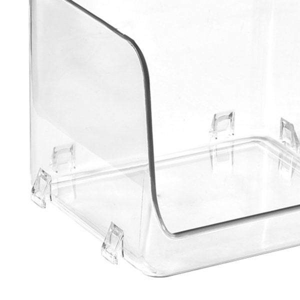 Kosmeettinen case Monitoiminen pinottava muovinen läpinäkyvä organizer kotiin 15,5x15x12,8cm/6,1x5,9x5,3 tuumaa