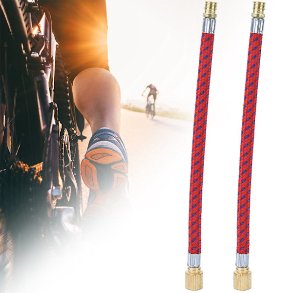 2 st Cykelpumpförlängningsslang för utomhuscykling (koppar)