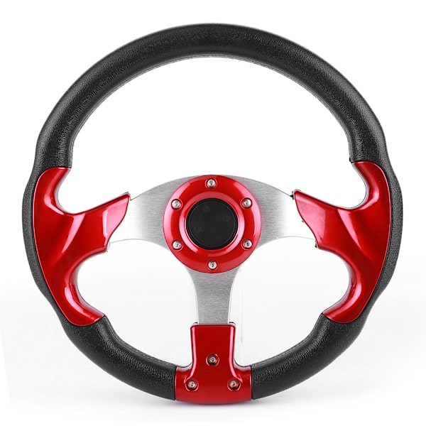 320mm/12,5 tum Racing Bilrattstyre med Tutknapp PVC Röd Färg Universal Modifierad Del