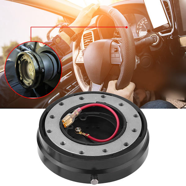 Universal ratt Quick Release Nav Adapter Boss Kit for Racing Car Svart