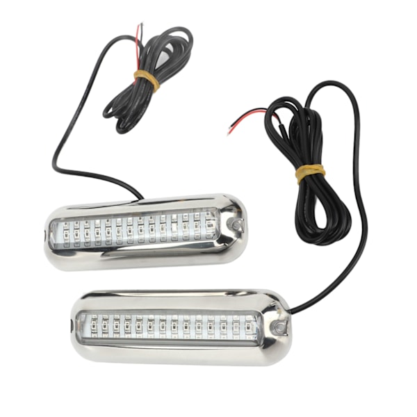 2st 42LED Båtakterspegelljus 10‑36V IP68 Vattentät 1500LM Super Bright Marine Akterspegel Ljusblått Ljus