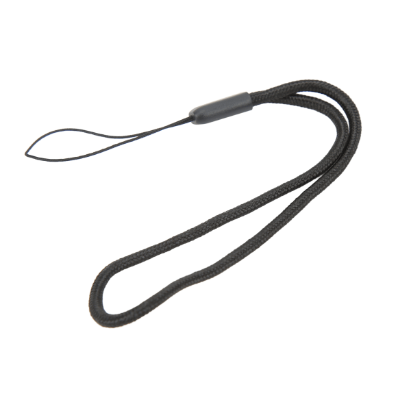 3,0 mm rund nylon mobiltelefonsnodd Praktisk nylon kameraremmar för musikspelare bärbara saker Svart 18 cm