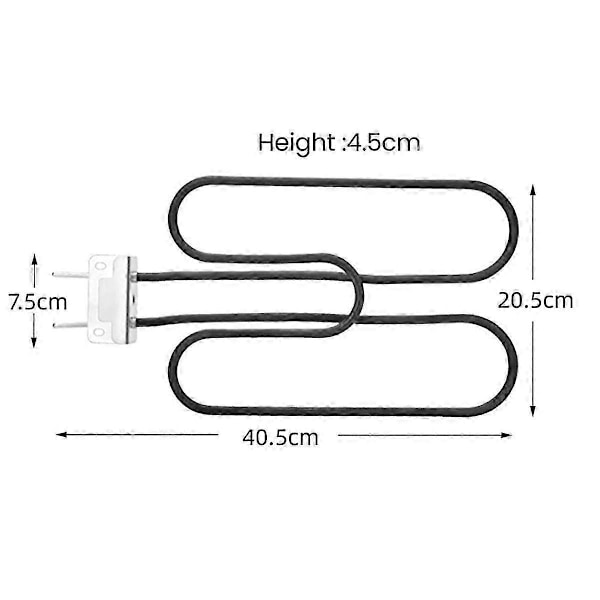 Weber Q140 Q1400 Replacement Heating Element Compatible with Grill 66631 Black