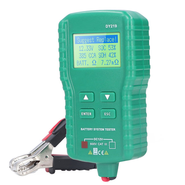 DY219 12V bilbatteribelastningstestare Digital batterianalysator Multifunktionsdiagnosverktyg för bilreparationsverktyg