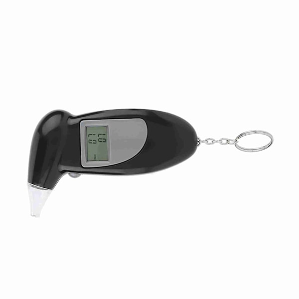 Digital LCD-skärm Alkohol Breath Tester Bärbar Nyckelring Breath Analyzer 50st Munstycke