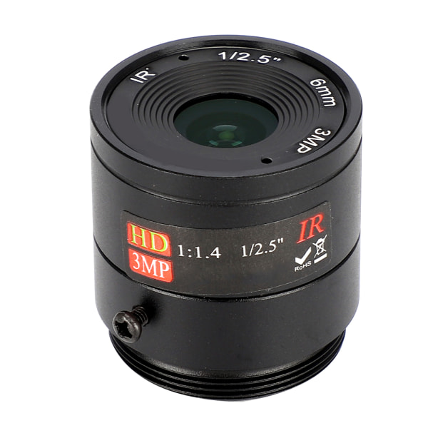 6mm 3MP HD F1.4 1/2.5 CS Mount CCTV-objektiv til kamera