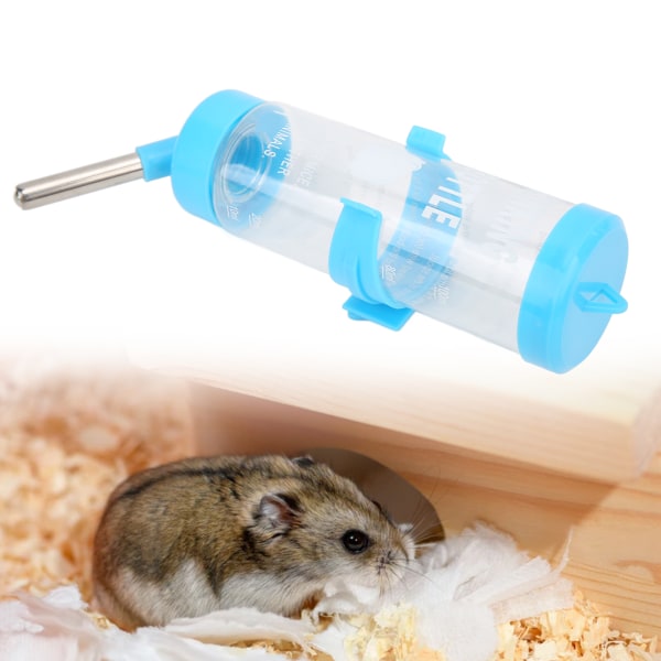 TIMH Hamster Vannflaske Dispenser Automatisk Drikkfrit Drikkefontene for Hamster for smådyr Blå 250ML