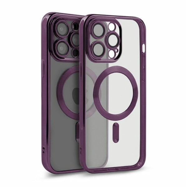 【BEMS】Luxury Mobile Case with Magsafe Compatible with iPhone 14 Pro Max - Purple