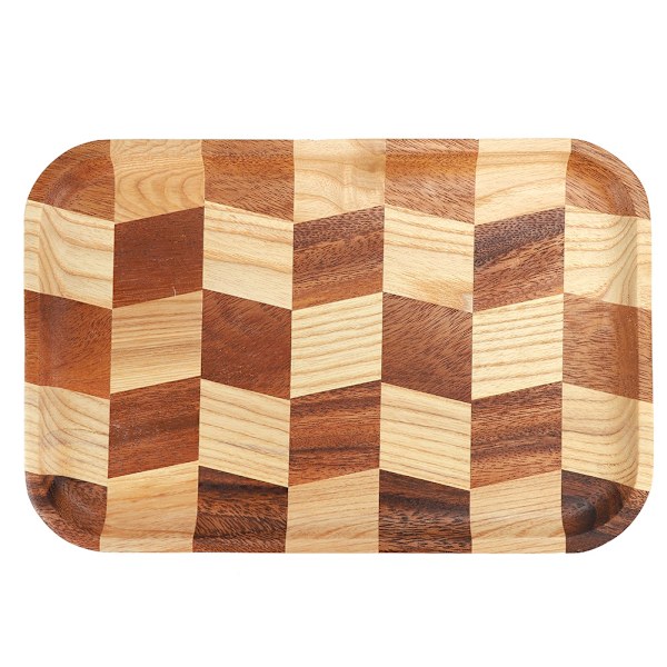 Japanese Wood Sushi Serving Tray - Stylish Tableware for Home and Restaurant Use (30x20cm)