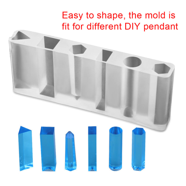 Hartitsmycken Flytande Silikonform Hexagon Cirkel Triangel DIY Formhänge Hantverk
