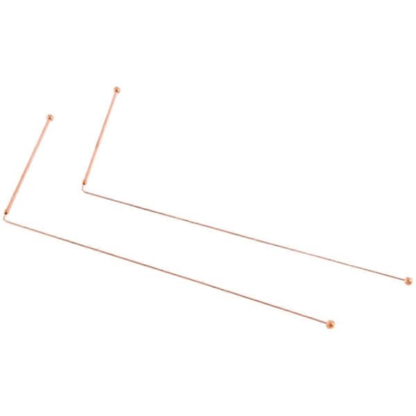 【BEMS】Copper Dowsing Rods, 99.9% Pure Copper Dowsing Rod Compatible with Spiritual Energy Tracking 2pcs (includes 1 pendulum) As Shown
