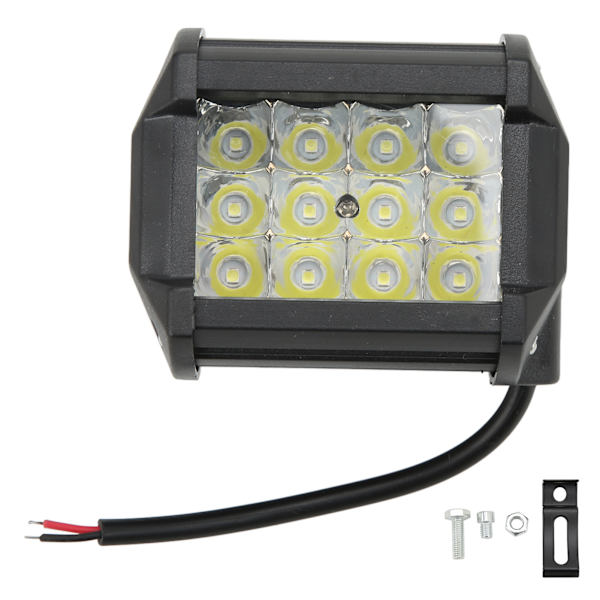 4in 12LED Pod Light 36W Firkantet Flomlys Arbeidslys 6000K Off Road Lys Universal for biler