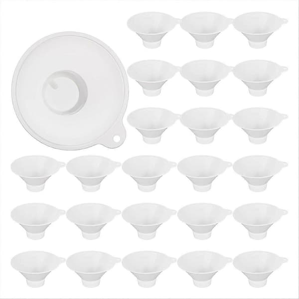 12 st stenfilter, njurstensfilter, tratt med nätfilter för kiss White
