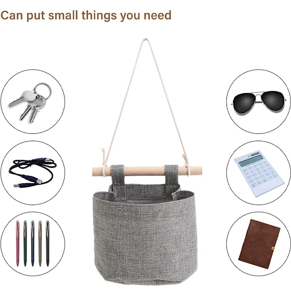 【BEMS】Hängande förvaringspåse - enkelpack (14*15*7CM) - grå