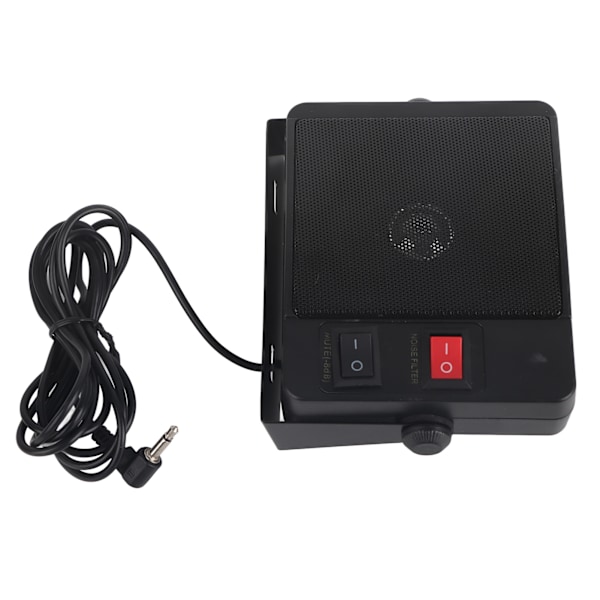 Bilradiohøyttaler Stabil Klar Lyd Ekstern Kommunikasjonshøyttaler med Base for Yaesu for Kenwood for ICOM