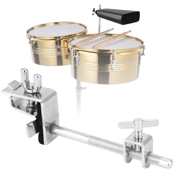 WC51 Cowbell Hållare Jazz Drum Kit Hoop Mounted Cowbell Clamp Up eller Down Justering//+