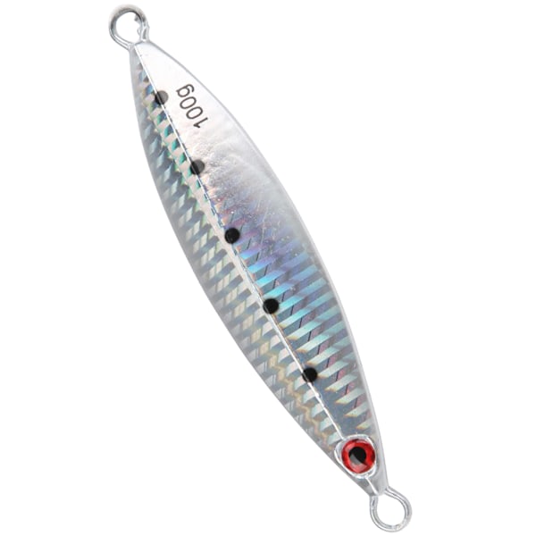 Fiskesimulerende agn i metall, fiskformet, realistisk, fiskeutstyr, sølv