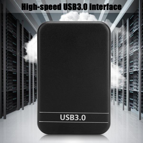 2,5 tommers harddiskdeksel Bærbart ultratynt SSD-kabinett med USB 3.0-grensesnitt for bærbar PC-stasjon (svart)++
