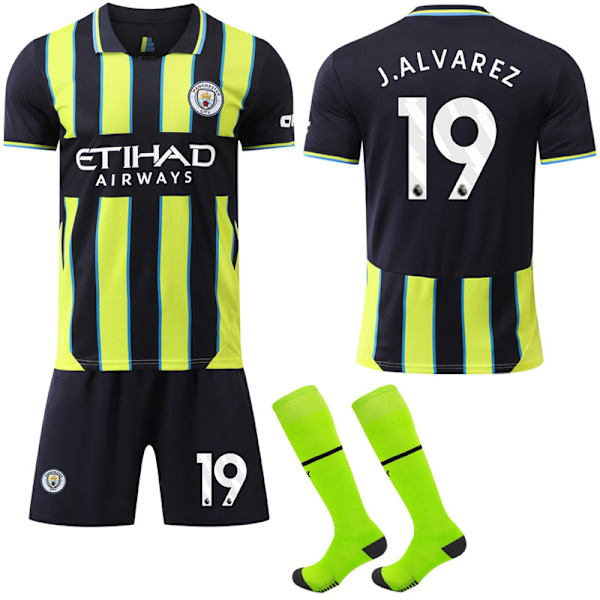 Manchester City bortetrøye 2024-25 nr 19 J.Alvarez No.19 J.Alvarez #24(130-140 cm)