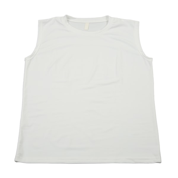 TIMH treningssern for menn Ermeløse muskelskjorter i ren farge for kroppsbygging Gym Training White M