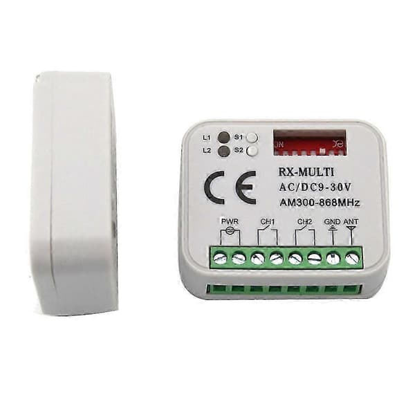 【BEMS】Garage Door Remote Receiver 433 868MHz RX MULTI 300-900MHZ AC/DC 9-30V Receiver with Remote Control white  black