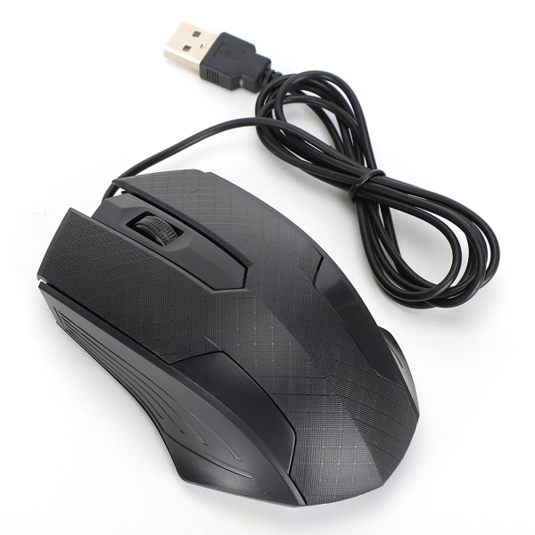 TIMH Wired Mouse Professional Office Kannettava tietokonetyökalu 2400dpi Human Engineering DesignBlack Q57