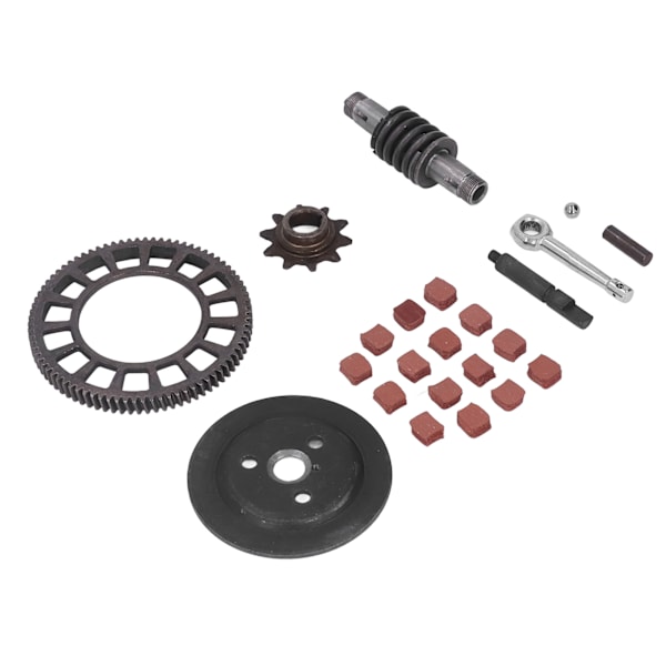 Koblingsaksel Tannhjulsett Metallegering Drivkjede Aksel Spak Stang Kuleglidegirsett for 66cc 80cc motorsykkel