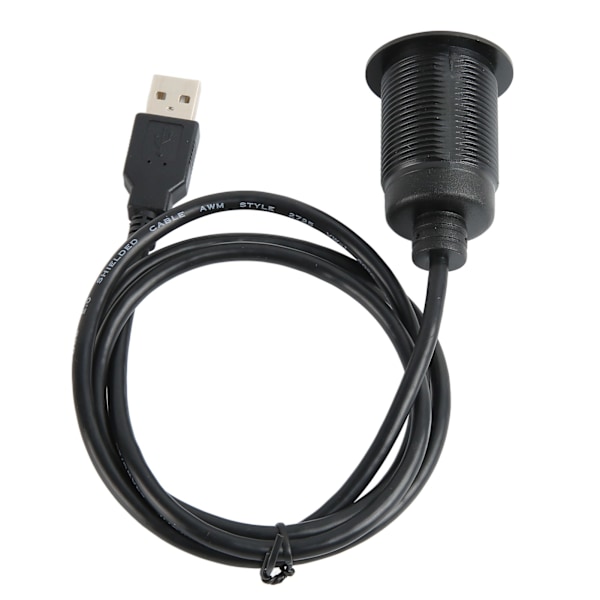 Dobbel USB 2.0 Hann til USB 2.0 Hunn Vanntett Plug and Play Bilmontering Innfelt Kabel USB Dash Panel Monteringskabel for Bil