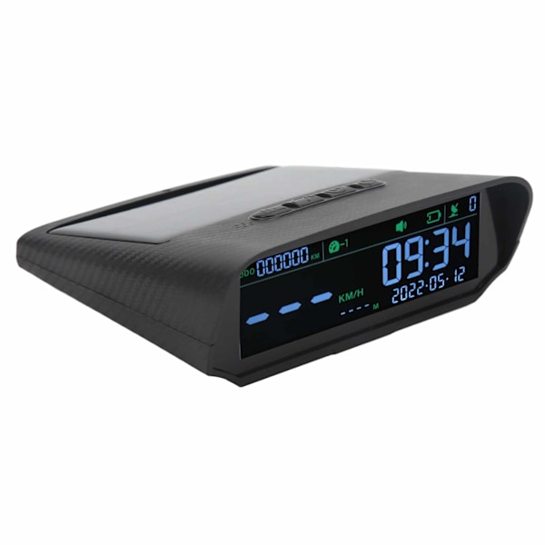 Car Smart HUD Display GPS Hastighetsmätare Varning för överhastighet LCD-skärm Kolfiber Style Universal för fordon