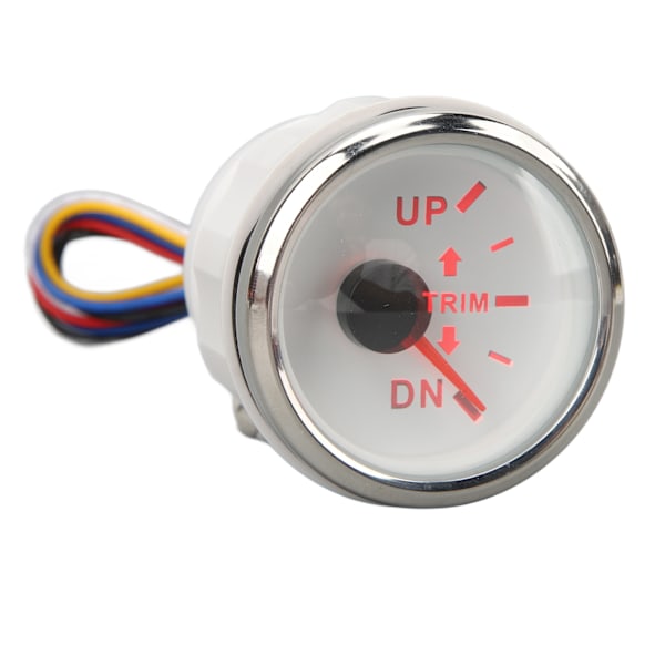 52MM båttriminstrument rustfritt stål DC9 til 32V UP DN marin trimbalansemåler for yachter Marines Hvit urskive med sølvramme