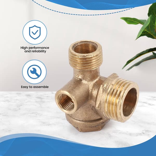 Trevejs luftkompressor kontraventil, direkte tilslutning luftkompressor kontraventil, ventilåbning: 20 mm 16 mm 10 mm