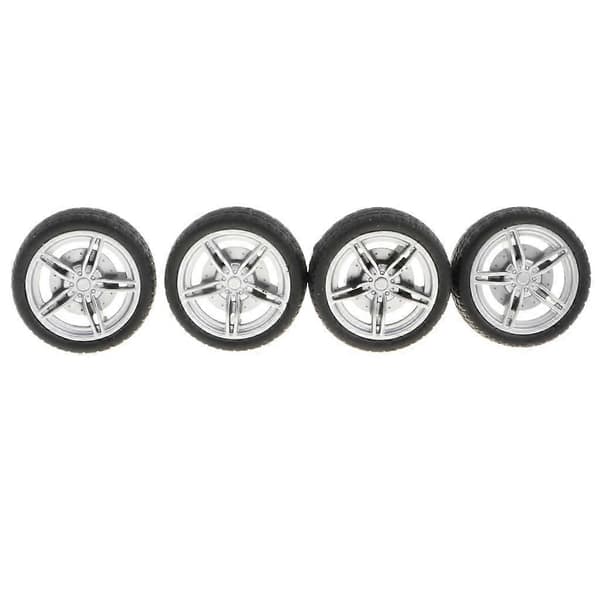 4x4-deler 5-eikers felger gummihjul Kompatibel med RC-bil DIY-erstatning 4 Pcs