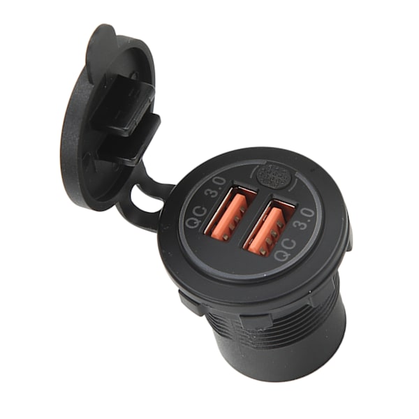 Bil Dobbelt USB-porte Oplader QC3.0 Rødt lys med kontakt Universal til mobiltelefoner Tablets GPS