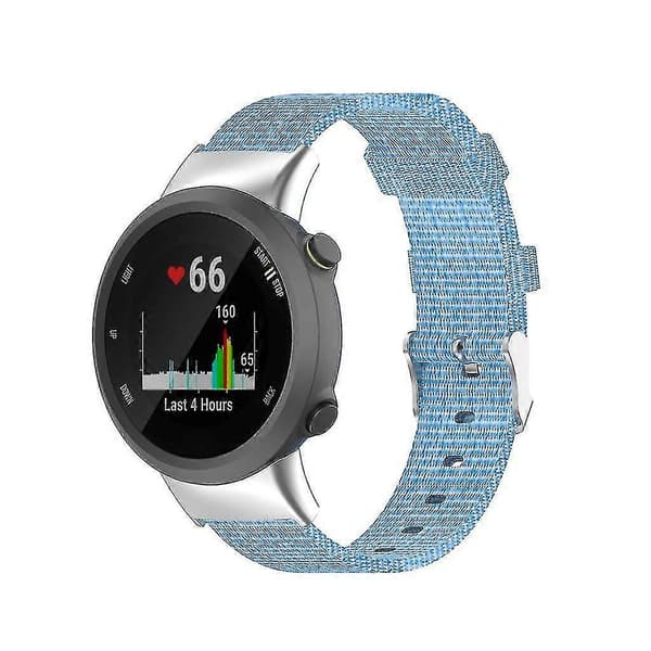 För Garmin Forerunner 45 Nylon Klockarmband Armband Slitstarkt -JA Blue