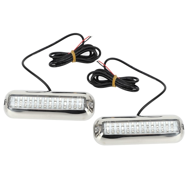2 stk. 42LED Bådhæklys 10‑36V IP68 Vandtæt 1500LM Super Bright Marine Hæklys Blåt Lys