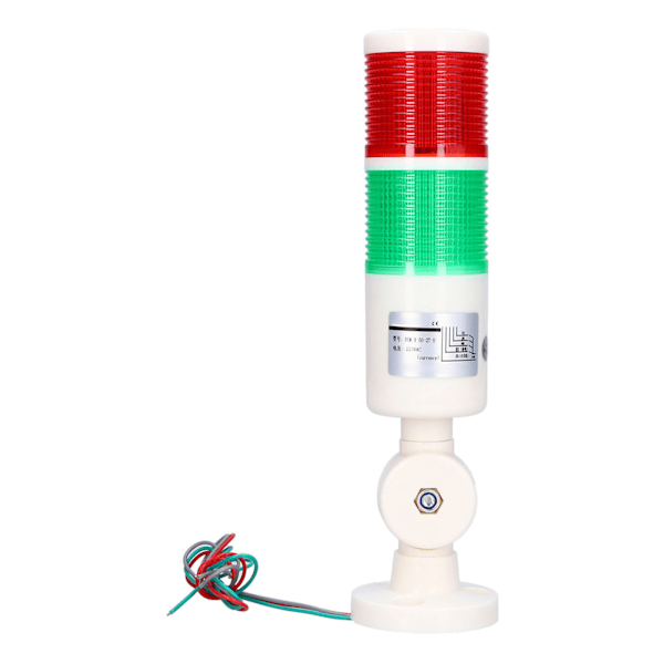 BERM Signal Tower Alltid Ljus LED 2 Färg Alarmlampa Vikbar Varningsenhet AC220V