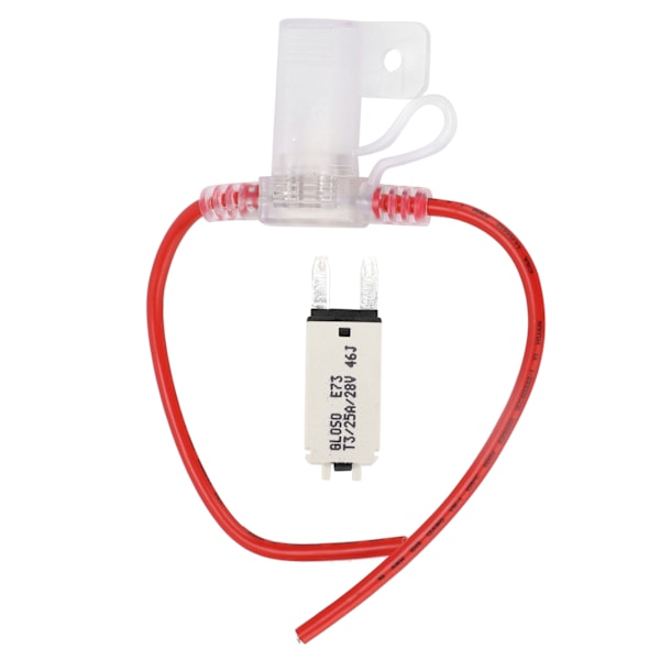 Sikringsholder med T3 Manuel nulstilling Sikringskabel 25Amp 12AWG 32V Vandtæt gennemsigtigt skal til lastbiler RV Yacht