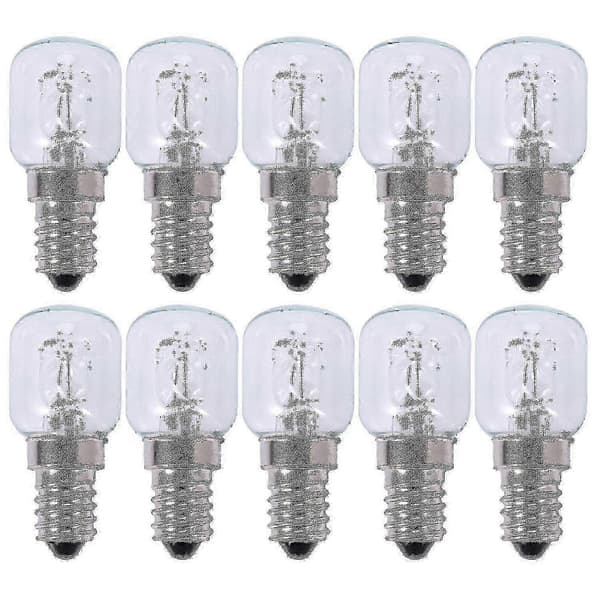 10x E14 høytemperaturlampe 500 grader 25w halogenlampe med bobleform