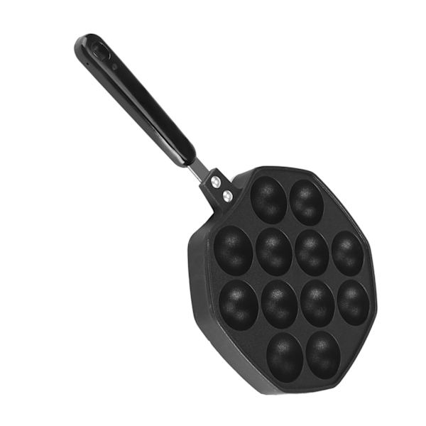 Non-Stick Takoyaki Grillpande - 12 Hulrum, Aluminium Bageform til Oktopusbolle og Pandekagefremstilling