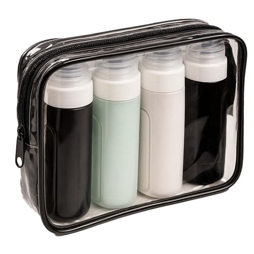 Necessär med resetub | SilikonKompatibel medpackning i svart black