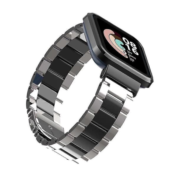 Metalrem til Xiaomi Mi Watch Lite / Redmi Watch Silver Black