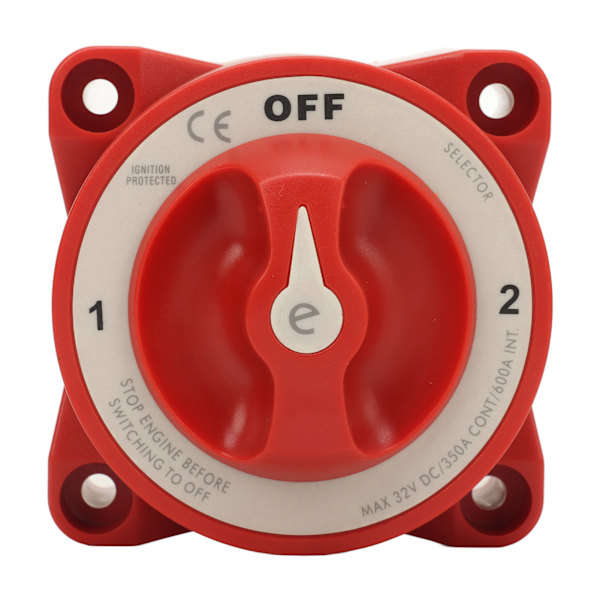 Batteriväljare Rotary Knop 3 Knoppar 350A 32V Batterifrånkopplingsbrytare för RV Marine Automotive 11001 (3 Position)
