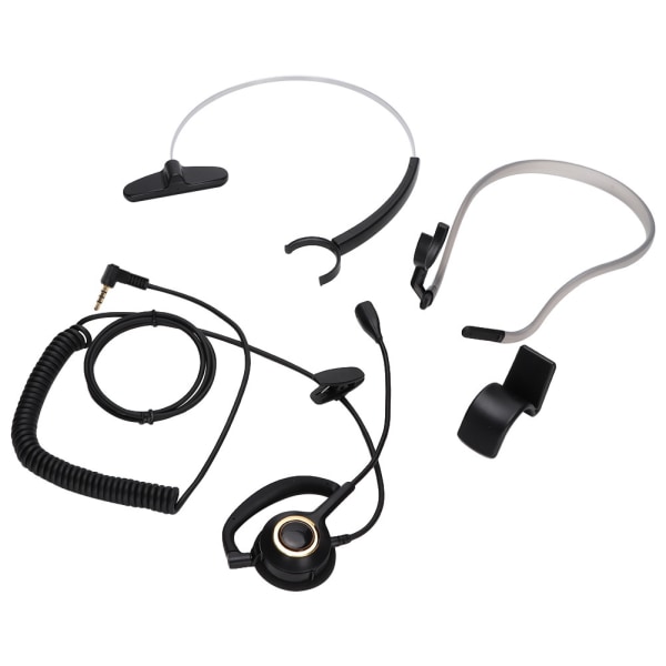Call Center-headset med mikrofon bagmonteret støjreducerende kundeservice-headset 3,5 mm++