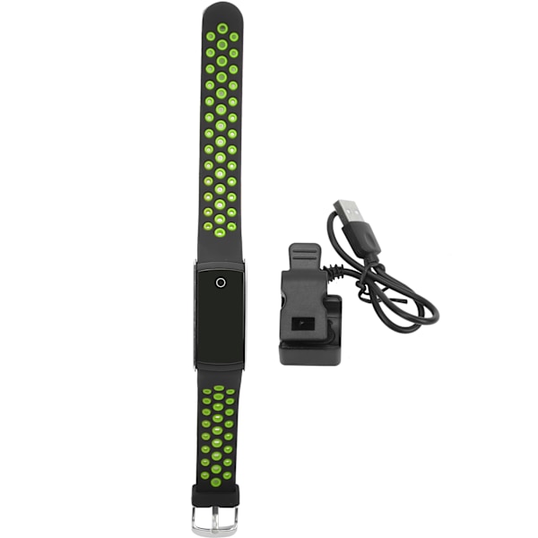 AD22 Smart Fitness Armbånd - Vandafvisende, Sort Grøn