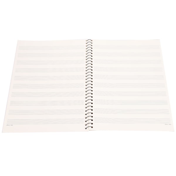50 sider Musikalsk notation Personale notesbog Musikmanuskript skrivepapir (sort klaver)//+